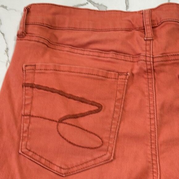 Seven7 | Women’s Coral Orange Casual Denim Jeans Shorts Size 10 - Picture 9 of 9
